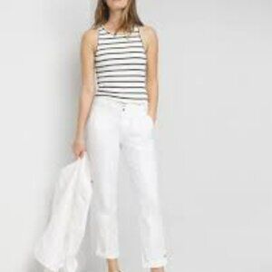 White House Black Market White Cropped Pants 12